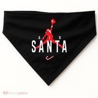 Air Santa Funny Xmas Basketball USA-Made Doggie Bandana thumb 0