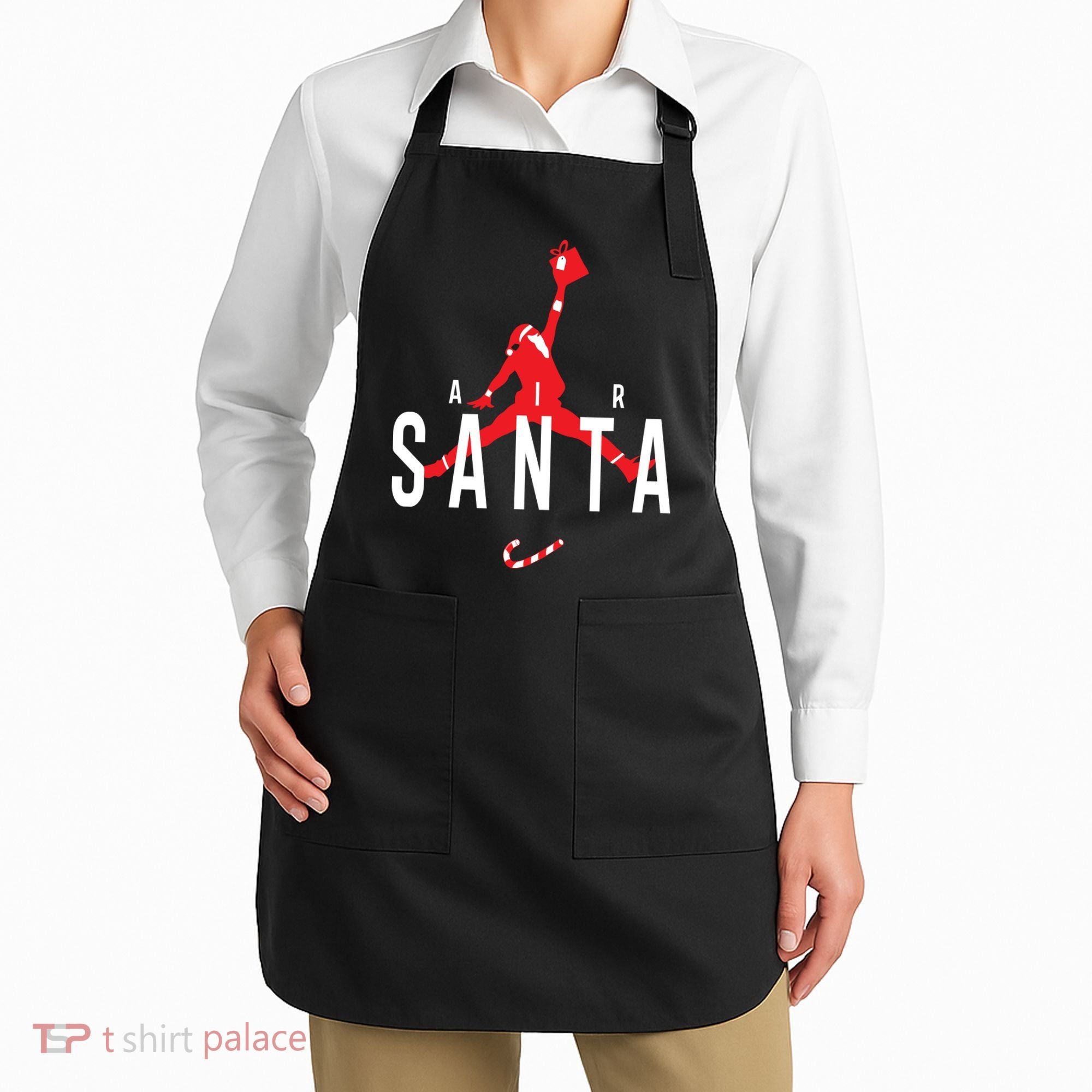 Air Santa Funny Xmas Basketball Apron
