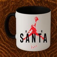 Air Santa Funny Xmas Basketball Coffee Mug thumb 2