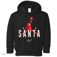 Air Santa Funny Xmas Basketball Toddler Hoodie thumb 0