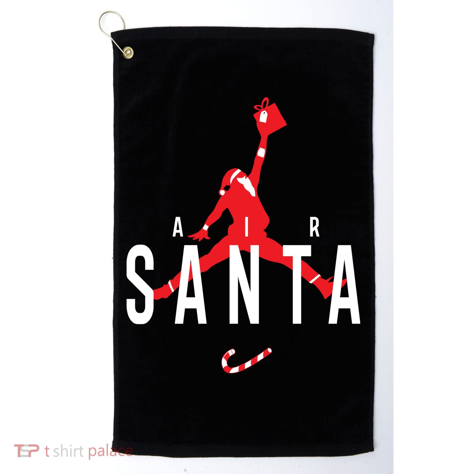 Air Santa Funny Xmas Basketball Golf Towel