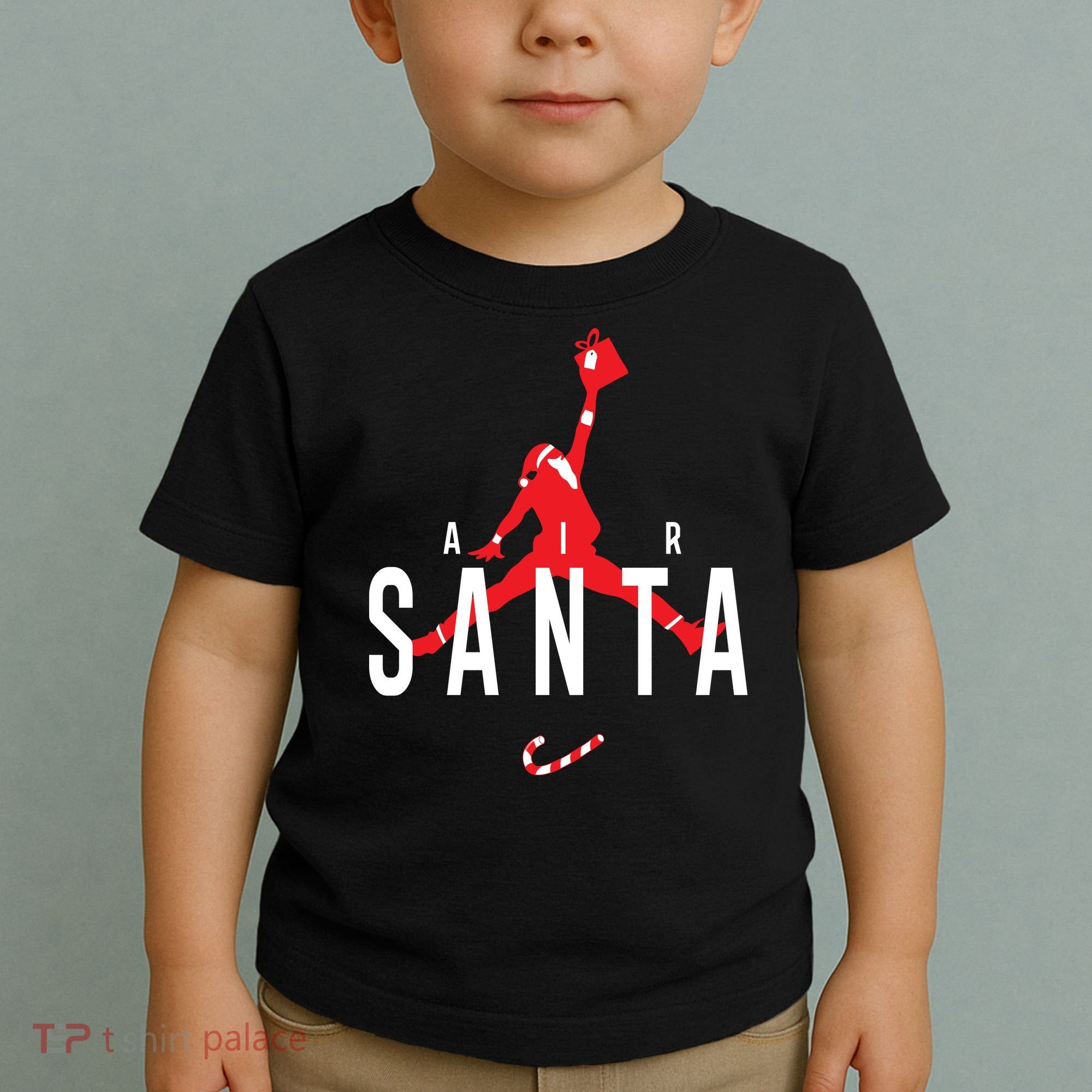 Air Santa Funny Xmas Basketball Toddler T-Shirt