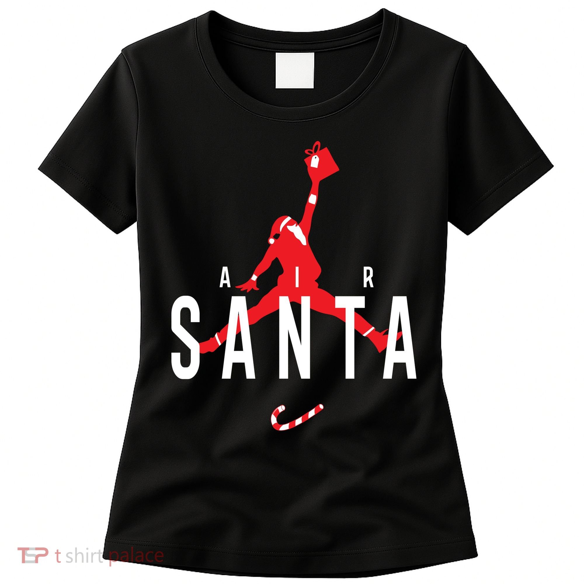 Air Santa Funny Xmas Basketball Women's T-Shirt