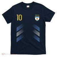 Argentina Soccer Fans Jersey Argentinian Flag Football Lover T-Shirt thumb 0