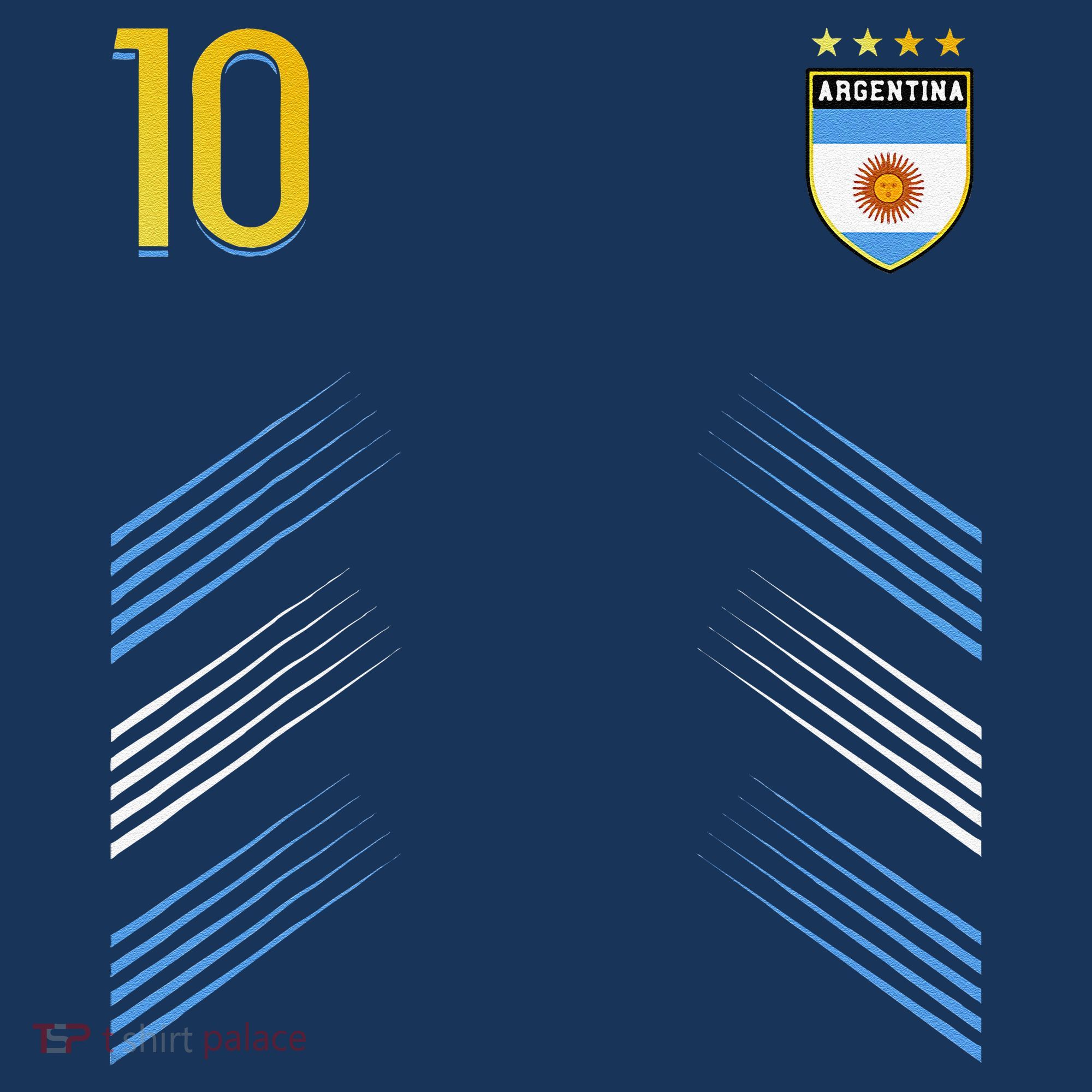Argentina Soccer Fans Jersey Argentinian Flag Football Lover T-Shirt