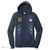 Argentina Soccer Fans Jersey Argentinian Flag Football Lover Women's Hoodie thumb 0