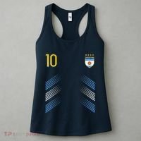Argentina Soccer Fans Jersey Argentinian Flag Football Lover Women's Tank Top thumb 3