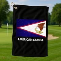 American Samoa Flag American Samoan Golf Towel thumb 1