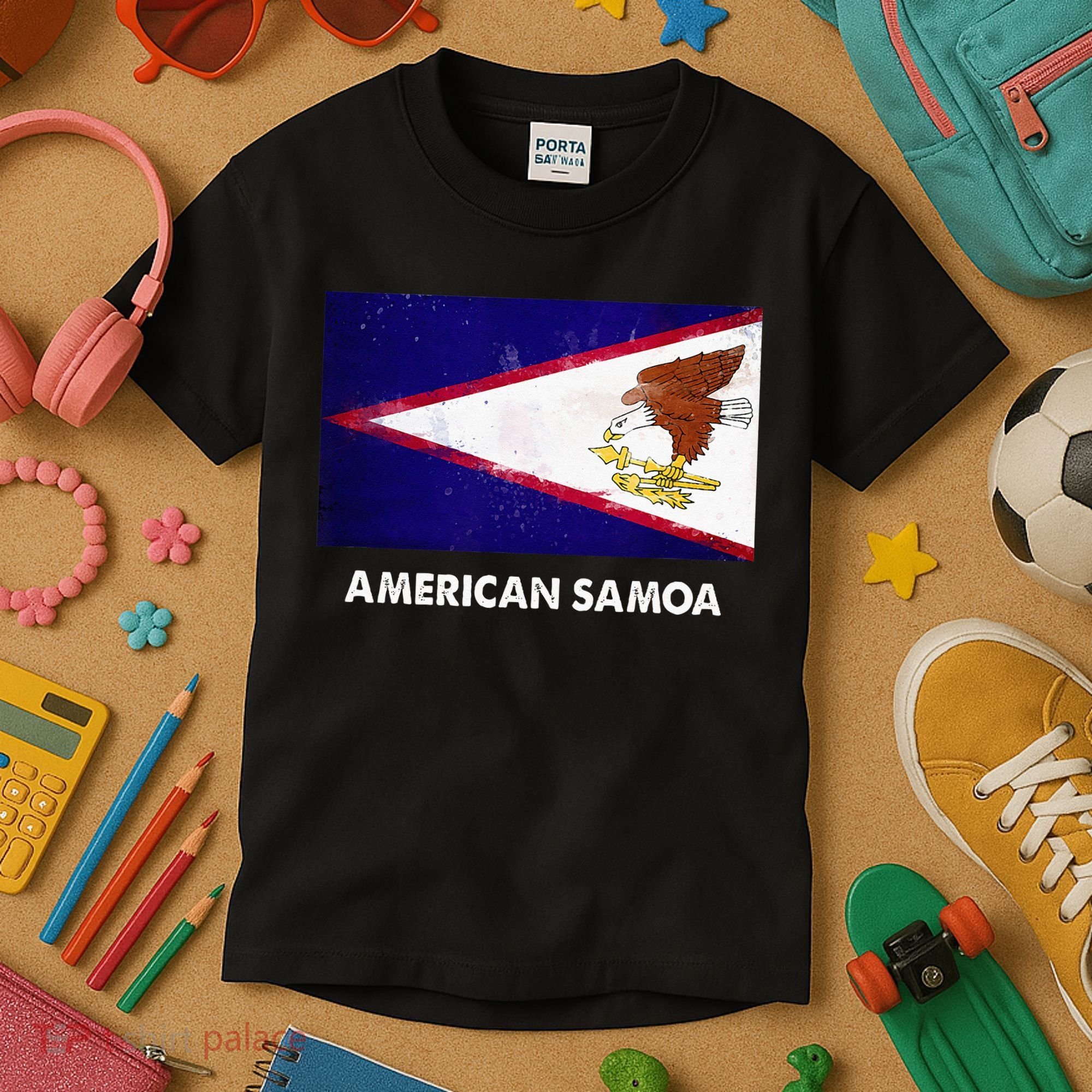 American Samoa Flag American Samoan Kids T-Shirt