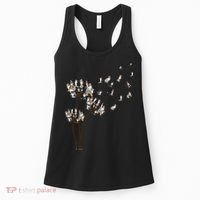 Australian Shepherd Flower Fly Dandelion Funny Dog Lovers Women's Tank Top thumb 0