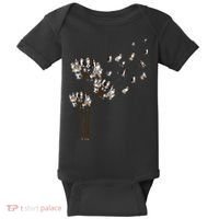 Australian Shepherd Flower Fly Dandelion Funny Dog Lovers Baby Bodysuit thumb 0