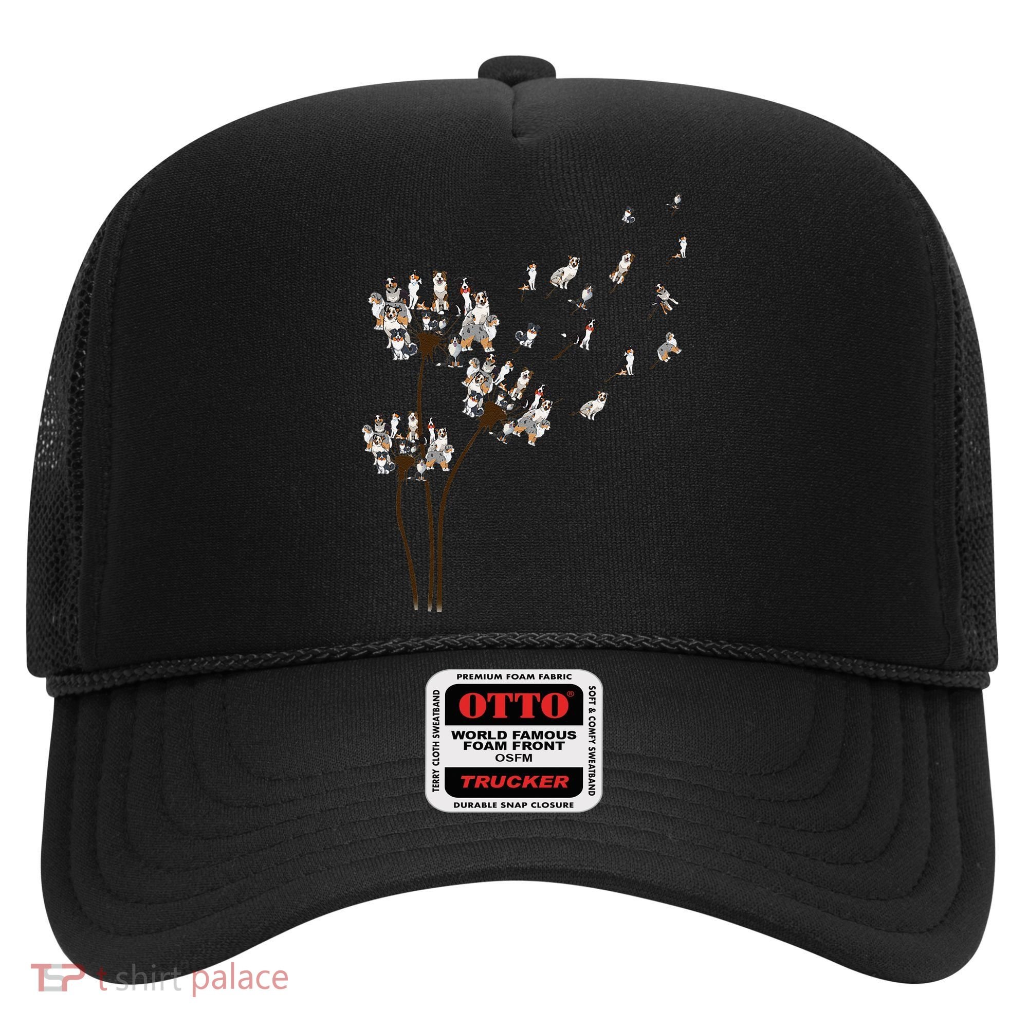 Australian Shepherd Flower Fly Dandelion Funny Dog Lovers Hat