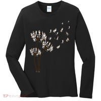 Australian Shepherd Flower Fly Dandelion Funny Dog Lovers Women's Long Sleeve Shirt thumb 0