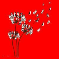 Australian Shepherd Flower Fly Dandelion Funny Dog Lovers Santa Hat thumb 1
