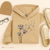 Australian Shepherd Flower Fly Dandelion Funny Dog Lovers Hoodie thumb 4