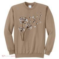 Australian Shepherd Flower Fly Dandelion Funny Dog Lovers Sweatshirt thumb 0
