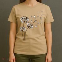 Australian Shepherd Flower Fly Dandelion Funny Dog Lovers T-Shirt thumb 4