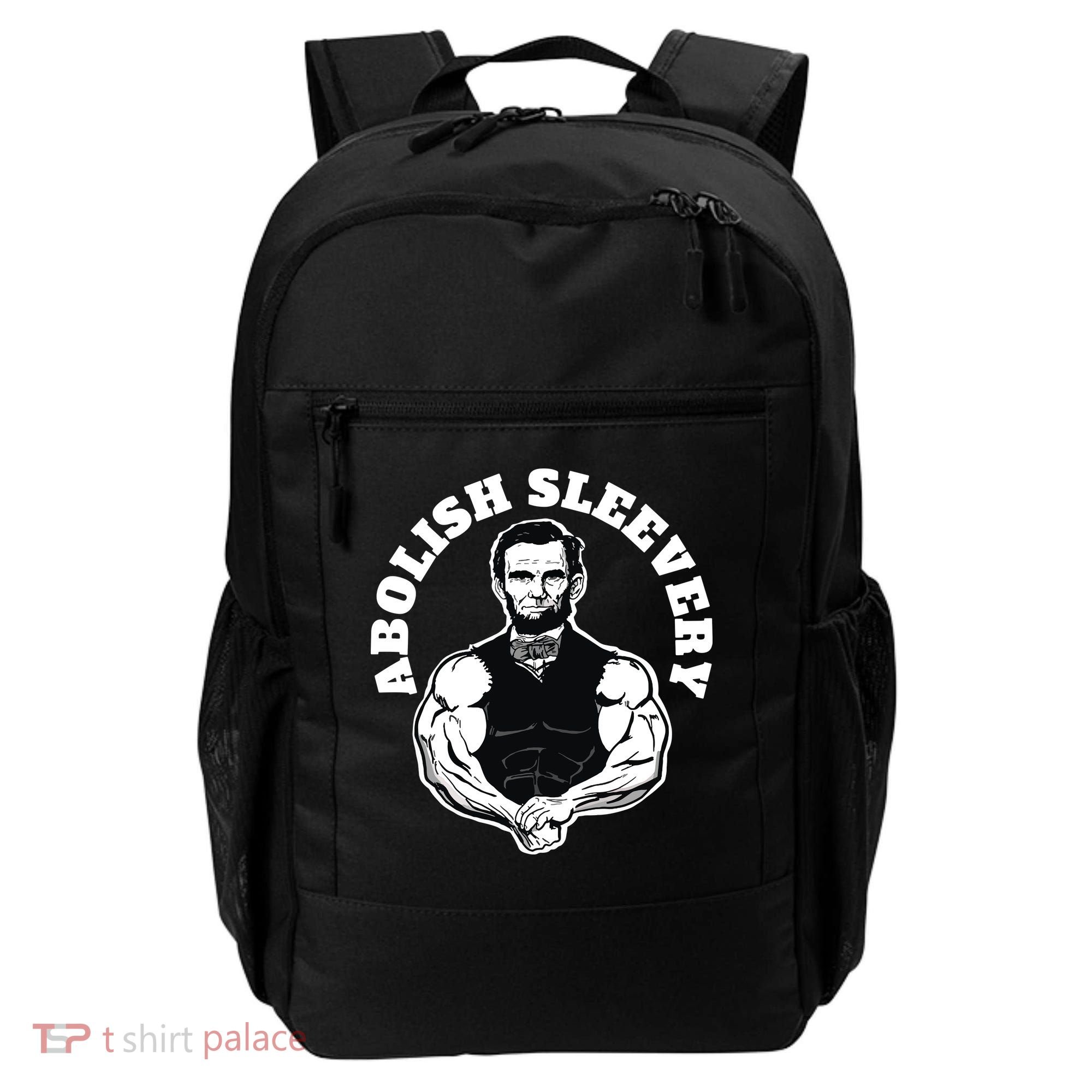 Abolish Sleevery Funny Abraham Lincoln Free The Sleeves Backpack