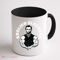 Abolish Sleevery Funny Abraham Lincoln Free The Sleeves Coffee Mug thumb 1