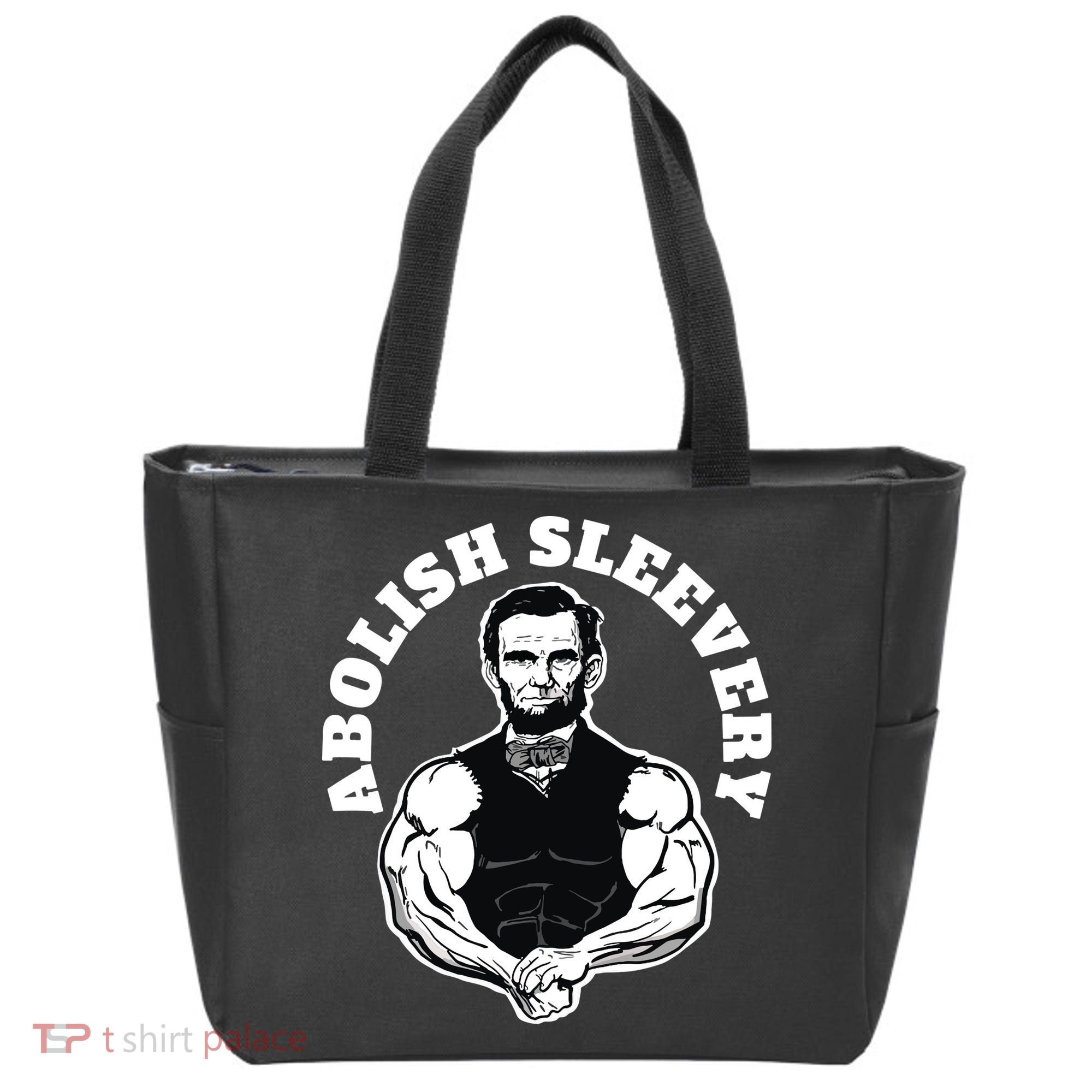 Abolish Sleevery Funny Abraham Lincoln Free The Sleeves Tote Bag