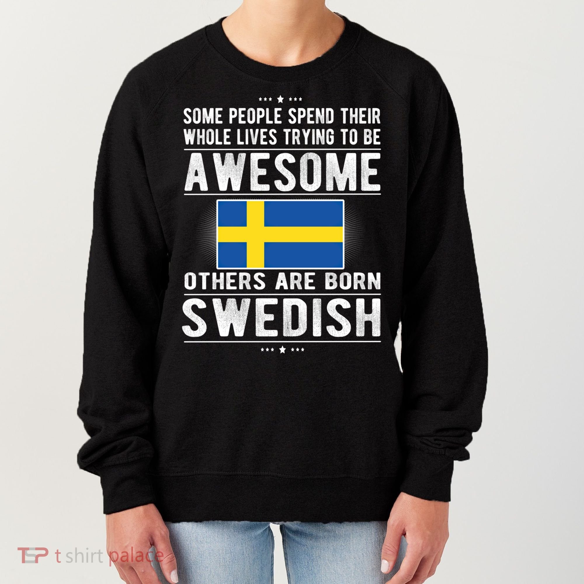 Awesome Swedish Flag Sweden Swedish Roots Gift Women's Sweatshirt