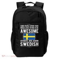 Awesome Swedish Flag Sweden Swedish Roots Gift Backpack thumb 0