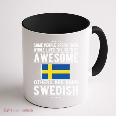 Awesome Swedish Flag Sweden Swedish Roots Gift Coffee Mug back