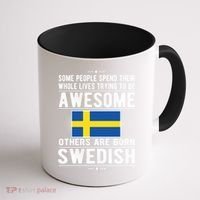 Awesome Swedish Flag Sweden Swedish Roots Gift Coffee Mug thumb 1