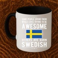 Awesome Swedish Flag Sweden Swedish Roots Gift Coffee Mug thumb 2