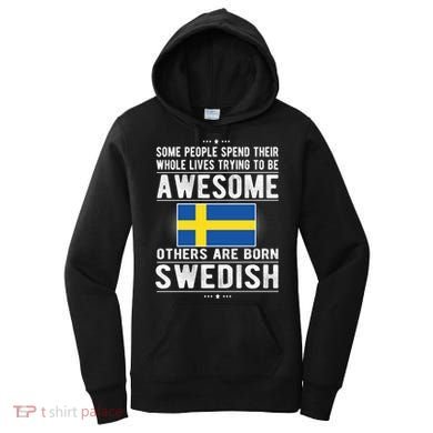 Awesome Swedish Flag Sweden Swedish Roots Gift Women's Hoodie