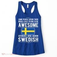Awesome Swedish Flag Sweden Swedish Roots Gift Women's Tank Top thumb 0