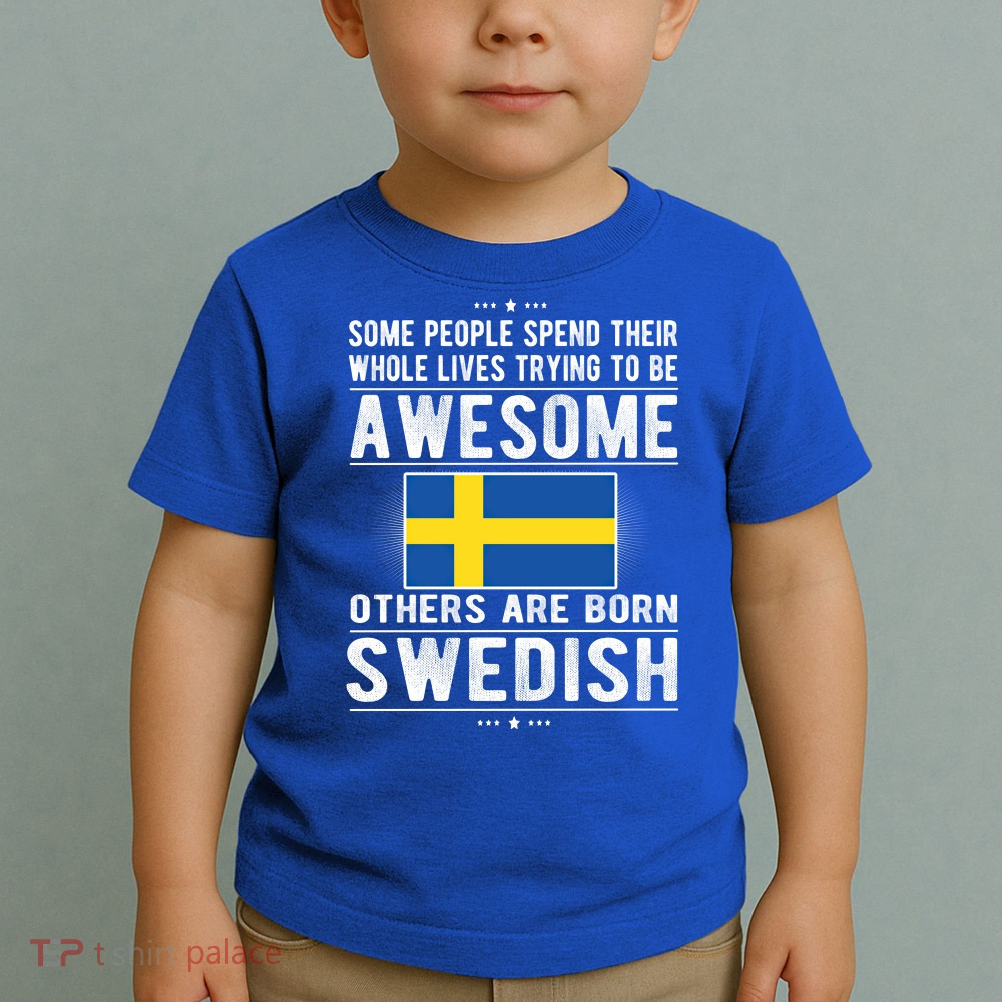 Awesome Swedish Flag Sweden Swedish Roots Gift Toddler T-Shirt