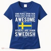 Awesome Swedish Flag Sweden Swedish Roots Gift Women's T-Shirt thumb 0