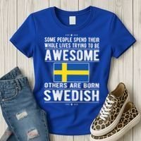 Awesome Swedish Flag Sweden Swedish Roots Gift Women's T-Shirt thumb 3