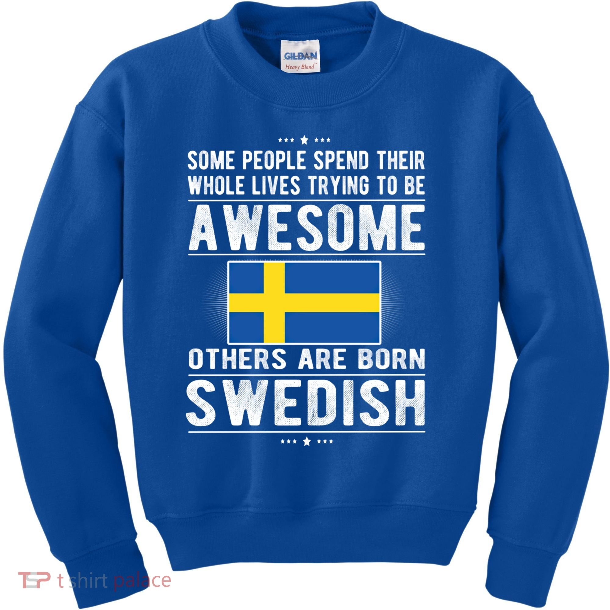 Awesome Swedish Flag Sweden Swedish Roots Gift Kids Sweatshirt