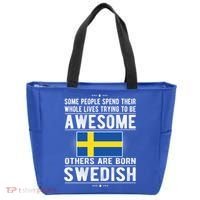 Awesome Swedish Flag Sweden Swedish Roots Gift Tote Bag thumb 0