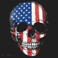 American Skull Flag Usa Patriotic 4th Of July Gift Comfort Colors Heavyweight Long Sleeve T-Shirt thumb 2