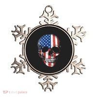 American Skull Flag Usa Patriotic 4th Of July Gift Ornament thumb 0