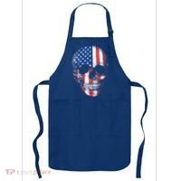 American Skull Flag Usa Patriotic 4th Of July Gift Apron thumb 0