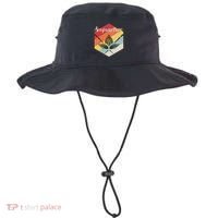 American Softball Flag Players And Bat Bucket Hat thumb 0