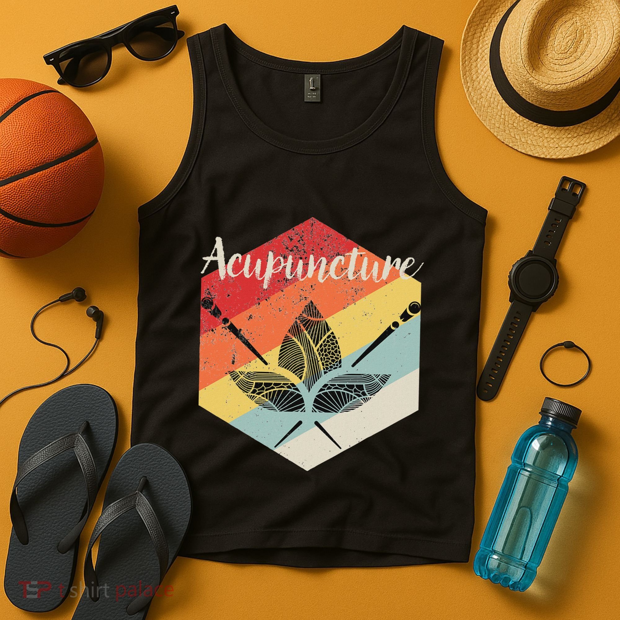 American Softball Flag Players And Bat Tank Top