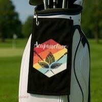 American Softball Flag Players And Bat Golf Towel thumb 2