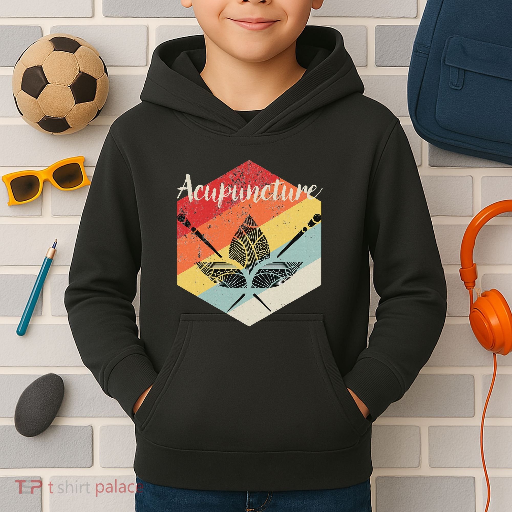 American Softball Flag Players And Bat Kids Hoodie