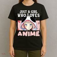 Anime Shirts For Girls , Just A Girl Who Loves Anime T-Shirt thumb 4