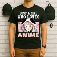 Anime Shirts For Girls , Just A Girl Who Loves Anime T-Shirt thumb 6