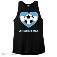 Argentina Soccer Football Argentinian Flag Ladies PosiCharge Tri-Blend Wicking Tank thumb 0