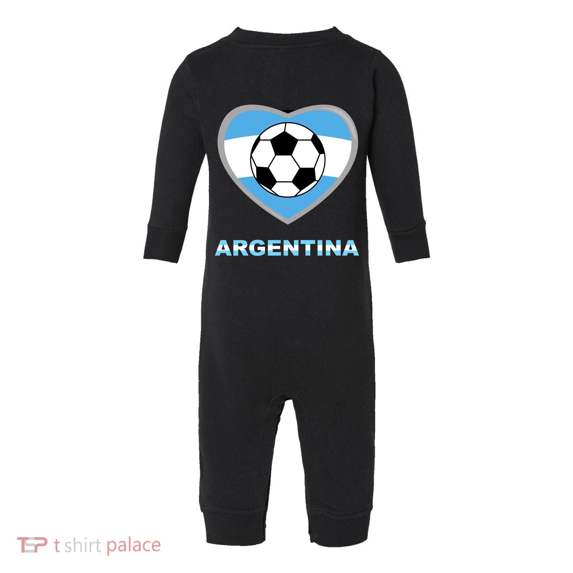 Argentina Soccer Football Argentinian Flag Infant Fleece One Piece