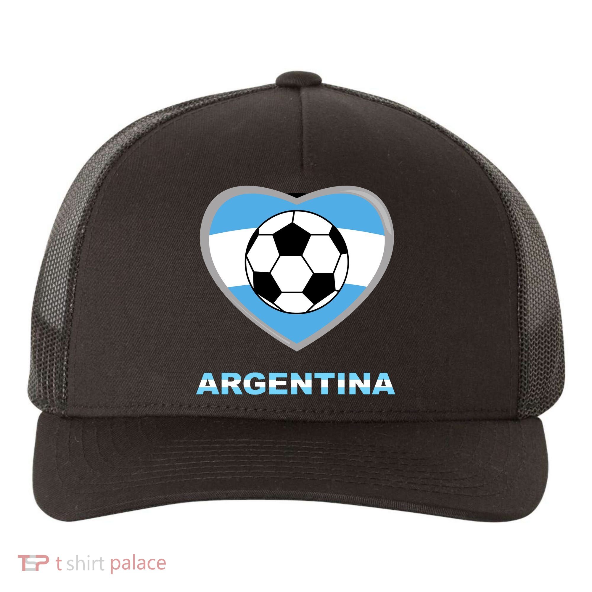 Argentina Soccer Football Argentinian Flag Yupoong Adult 5-Panel Trucker Hat