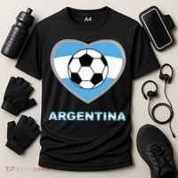 Argentina Soccer Football Argentinian Flag Cooling Performance Crew T-Shirt thumb 3