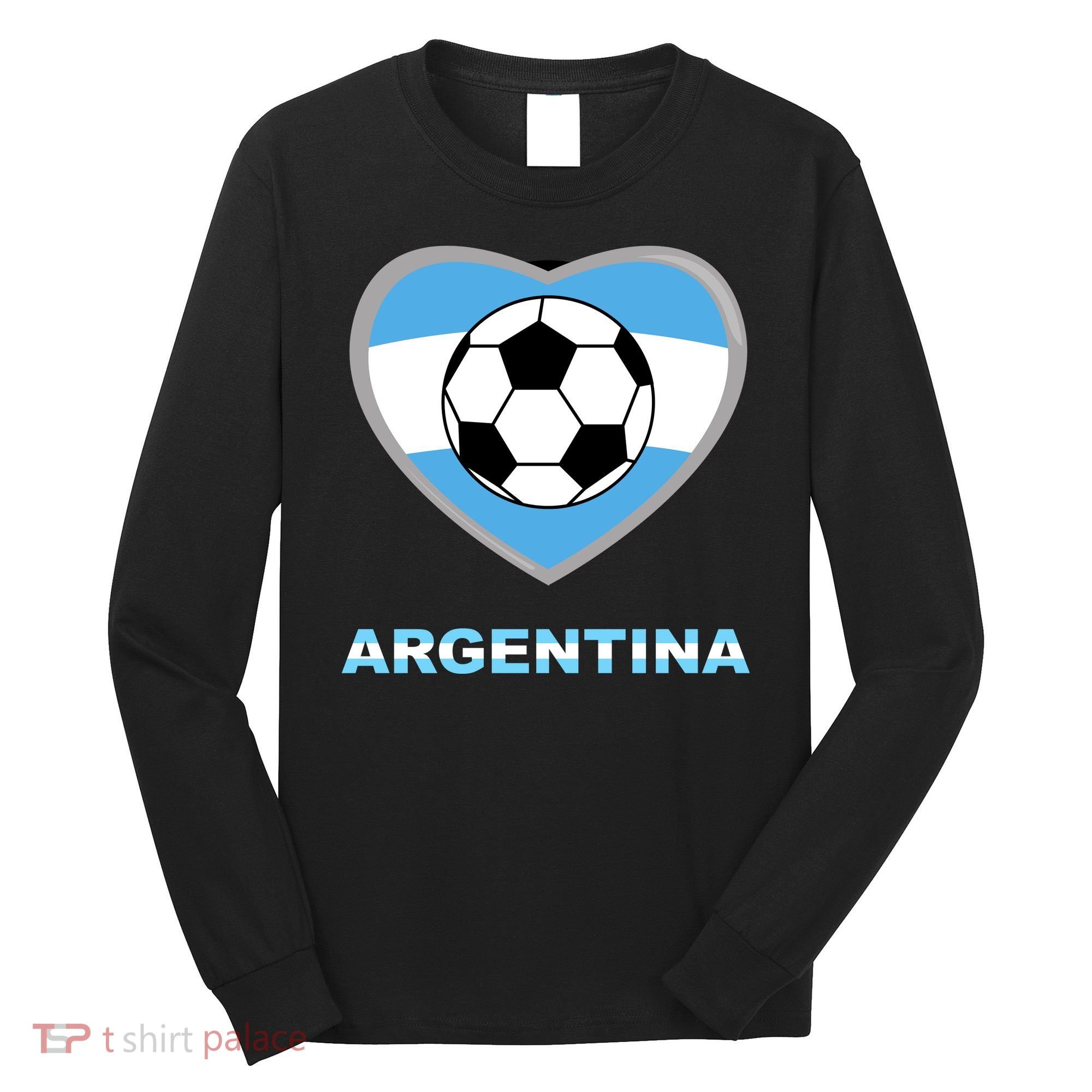 Argentina Soccer Football Argentinian Flag Long Sleeve Shirt